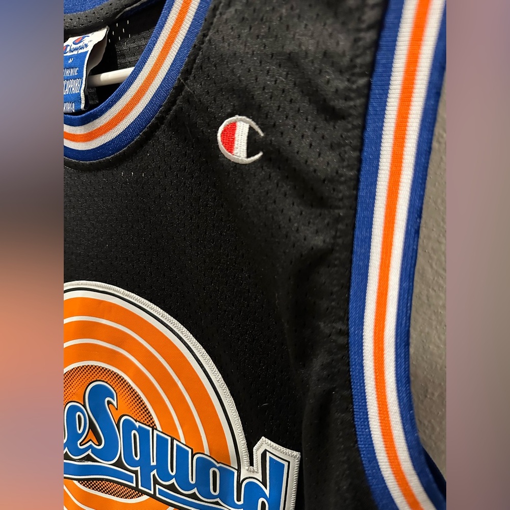 Michael Jordan #23 Tune Squad VTG Authentic Champion Black Jersey Size M in VGC - Picture 4 of 16